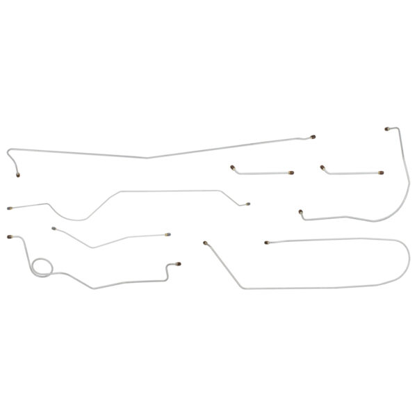 '60-'62 Manual Drum Brake Line Kit - 8 Piece OE Steel, 1/2 Ton Standard Cab Shortbed