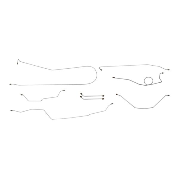 '65 Power Drum Brake Line Kit - 8 Piece Stainless Steel, 1/2 Ton 2WD Standard Cab Shortbed