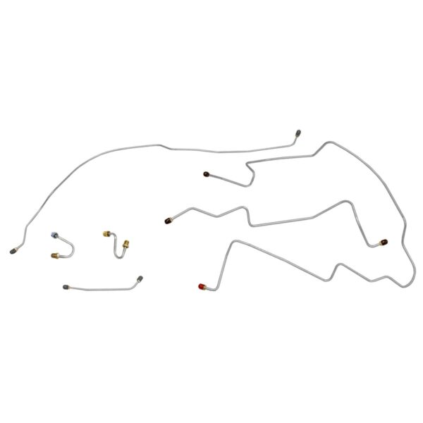 '68-'69 Front Manual Drum Brake Line Kit - 6 Piece OE Steel, 1/2-3/4 Ton 2WD