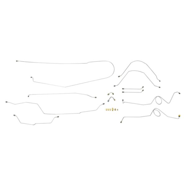 '65 Power Disc Conversion Brake Line Kit - 12 Piece Stainless Steel, 1/2 Ton 2WD Longbed