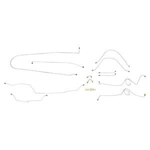 '66 Power Disc Conversion Brake Line Kit - 12 Piece Stainless Steel, 1/2 Ton Longbed
