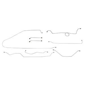 '64 Manual Drum Brake Line Kit - 8 Piece OE Steel, 1/2 Ton 2WD Standard Cab Shortbed