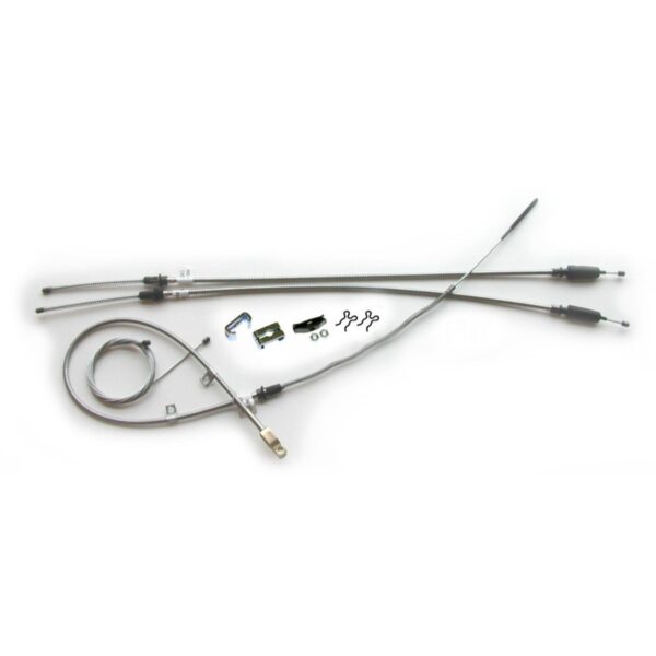 '66-'68 Rear Parking Brake Cable Kit - OE Steel, C10 T350