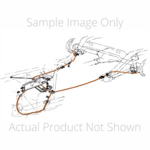 '58 Snap-In Rear Parking Brake Cable - Stainless Steel, 1/2 Ton 4WD Shortbed