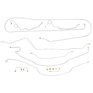 '67-'70 Power Disc Conversion Brake Line Kit - 10 Piece OE Steel, 1/2-3/4 Ton 2WD Standard Cab Longbed