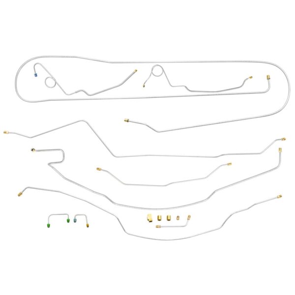 '67-'70 Power Disc Conversion Brake Line Kit - 10 Piece OE Steel, 1/2-3/4 Ton 2WD Standard Cab Longbed