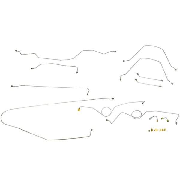 '63-'64 Power Disc Conversion Brake Line Kit - 11 Piece Stainless Steel, 1/2 Ton 2WD Standard Cab Shortbed