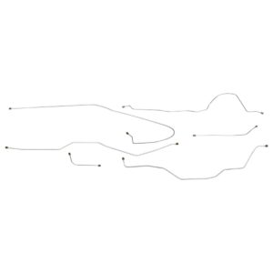 '58-'59 Manual Drum Brake Line Kit - 6 Piece Stainless Steel, 1/2 Ton Longbed