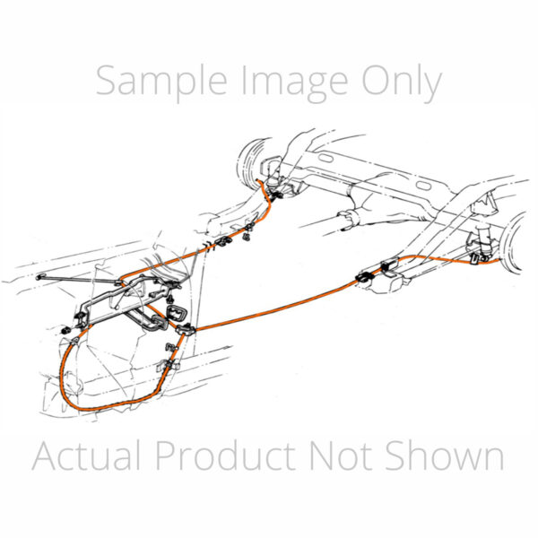 '57 Rear Parking Brake Cable - Stainless Steal, 1/2 Ton 2WD Shortbed