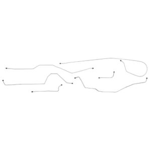 '58-'59 Manual Drum Brake Line Kit - 6 Piece Stainless Steel, Standard Cab Longbed