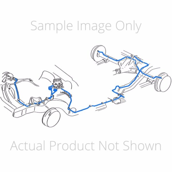 '60-'62 Dual Master Cylinder Manual Drum Brake Line Kit - 10 Piece OE Steel, 1/2 Ton 2WD Shortbed