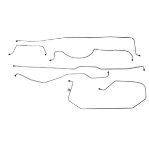 '56 Manual Drum Brake Line Kit - 6 Piece OE Steel, 3/4 Ton Standard Cab Longbed