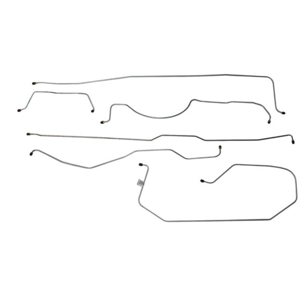'56 Manual Drum Brake Line Kit - 6 Piece OE Steel, 3/4 Ton Standard Cab Longbed