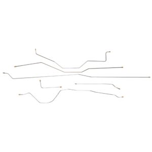 '58-'59 Manual Drum Brake Line Kit - 6 Piece OE Steel, Standard Cab Shortbed
