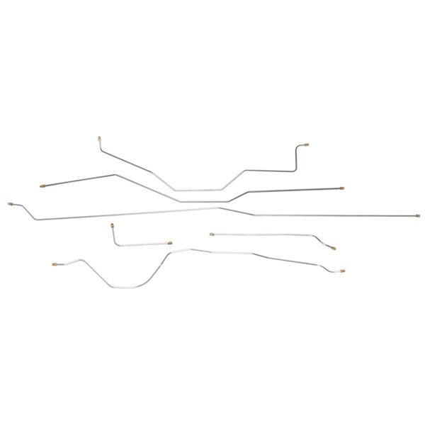 '58-'59 Manual Drum Brake Line Kit - 6 Piece OE Steel, Standard Cab Shortbed