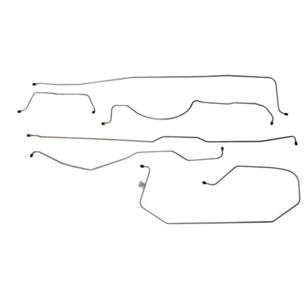 '56 Manual Drum Brake Line Kit - 6 Piece Stainless Steel, Standard Cab Shortbed
