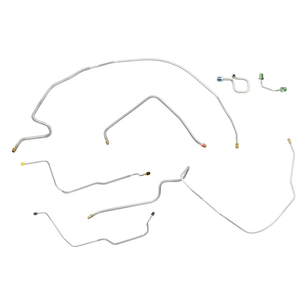 ’72 Front Power Disc Brake Line Kit 7 Piece Stainless Steel, 1/2 Ton 2WD Classic Heartbeat