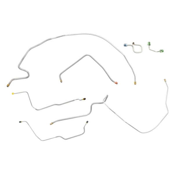 '72 Front Power Disc Brake Line Kit - 7 Piece OE Steel, 1/2 Ton 2WD
