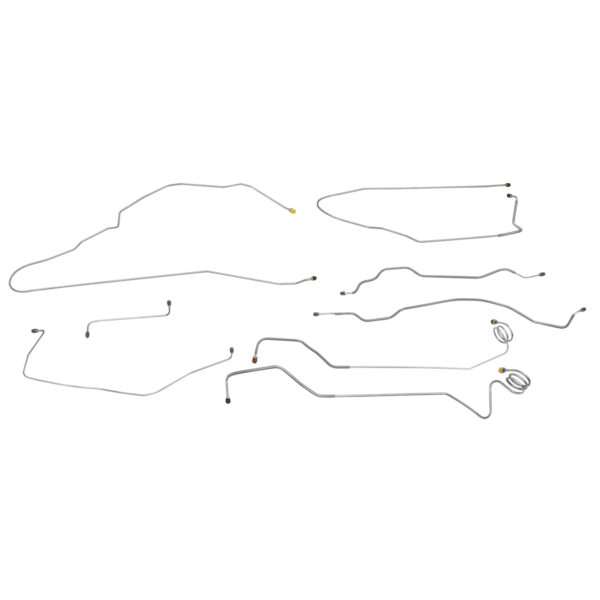 '73-'80 Power Disc Brake Line Kit - 8 Piece Stainless Steel, 2WD