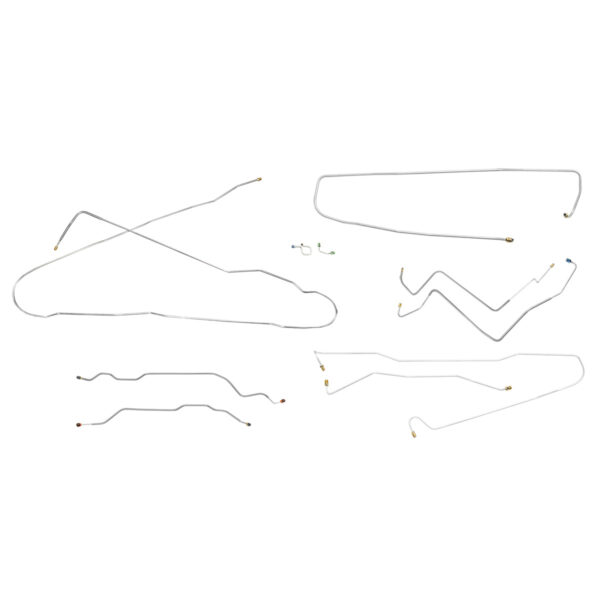 '72 Power Disc Brake Line Kit - 10 Piece Stainless Steel, 1/2 Ton Longbed