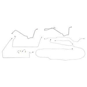 '70 Power Drum Brake Line Kit - 9 Piece Stainless Steel, 1/2 Ton 4WD Standard Cab Shortbed