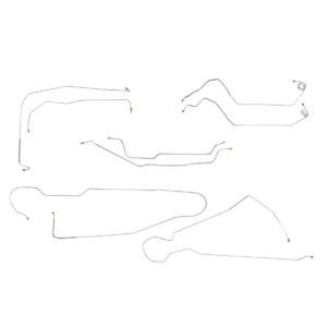 '73-'80 Power Disc Brake Line Kit - 8 Piece Stainless Steel, 3/4 Ton 4WD Standard Cab Longbed