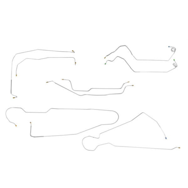 '73-'80 Power Disc Brake Line Kit - 8 Piece Stainless Steel, 3/4 Ton 4WD Standard Cab Longbed