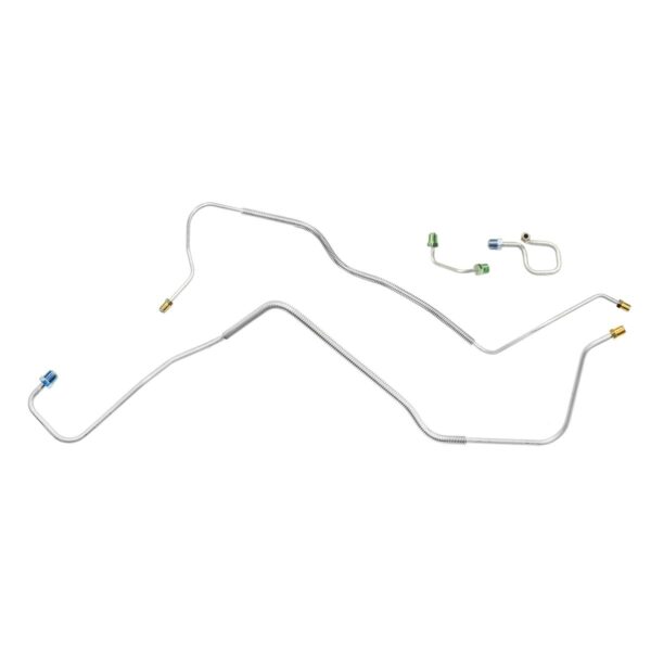 '71 Power Disc M/C Brake Line Set - 4 Piece Stainless Steel, 1/2 Ton 2WD