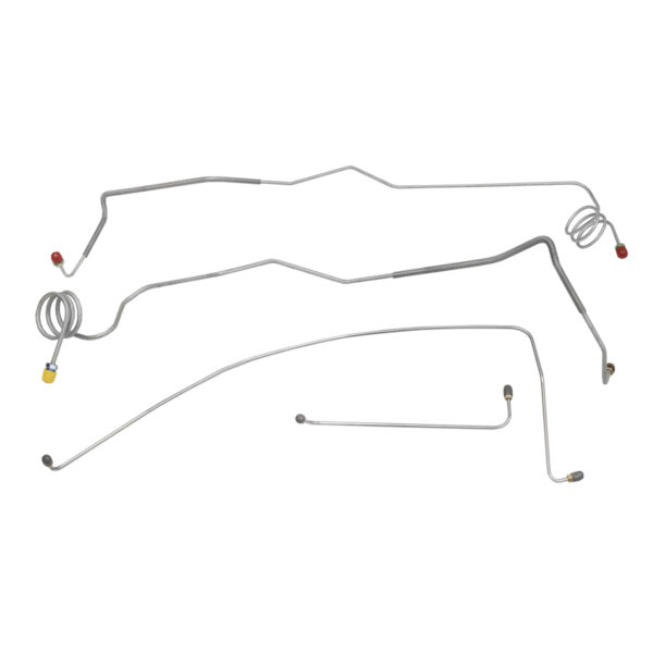 '73-'80 Front Manual Disc Brake Line Kit - 4 Piece OE Steel, 1/2 Ton 2WD