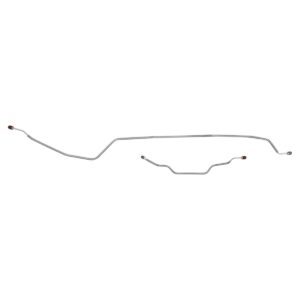 '71 Rear Axle Brake Line Pair, Leaf Rear - 3/16" Stainless Steel, 1/2 Ton 4WD