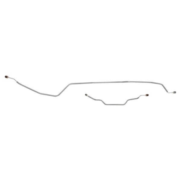 '71 Rear Axle Brake Line Pair, Leaf Rear - 3/16" Stainless Steel, 1/2 Ton 4WD