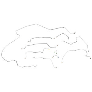 '72 Power Disc Brake Line Kit, Leaf Rear - 10 Piece OE Steel, 3/4 Ton 2WD Longbed
