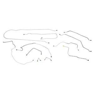 '72 Power Disc Brake Line Kit, Coil Rear - 11 Piece OE Steel, 3/4 Ton 2WD Longbed
