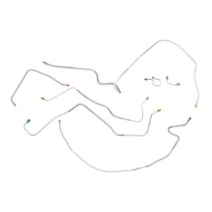 '71-'72 Front Manual Disc Brake Line Kit - 7 Piece OE Steel, 1/2 Ton 2WD