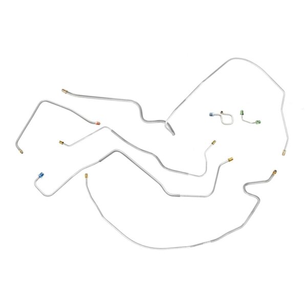 '71-'72 Front Manual Disc Brake Line Kit - 7 Piece OE Steel, 1/2 Ton 2WD
