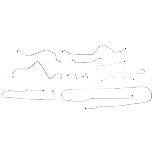 '71 Power Disc Brake Line Kit - 10 Piece Stainless Steel, 3/4 Ton 4WD Standard Cab Longbed