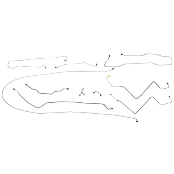 '71 Power Disc Brake Line Kit - 10 Piece OE Steel, 4WD