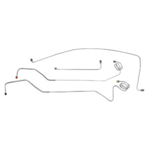 '73-'80 Front Power Disc Brake Line Kit - 4 Piece Stainless Steel, 3/4 Ton 2WD