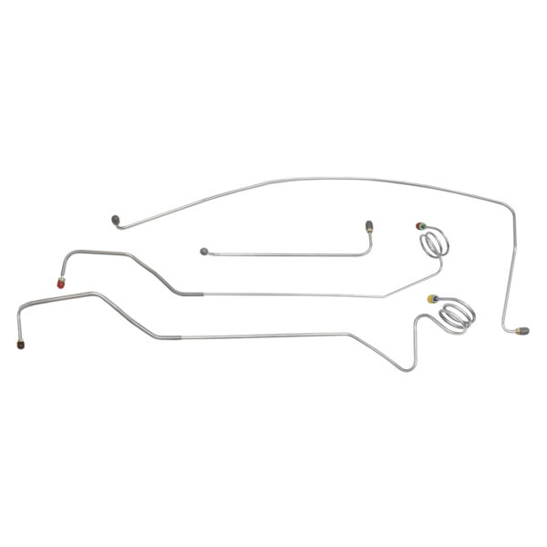 '73-'80 Front Power Disc Brake Line Kit - 4 Piece Stainless Steel, 3/4 Ton 2WD