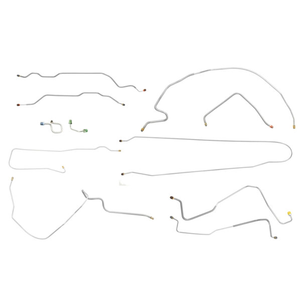 '72 Manual Disc Brake Line Kit, Coil Rear - 11 Piece OE Steel, 1/2 Ton 2WD Longbed