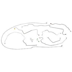 '71 Power Disc Full Brake Line Kit - 10 Piece Stainless Steel, 2WD