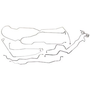 '73-'80 Power Disc Brake Line Kit - 8 Piece OE Steel, 4WD K5