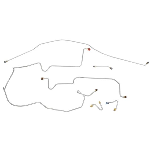 '70 Front Manual Drum Brake Line - 6 Piece Stainless Steel, 1/2-3/4 Ton 2WD