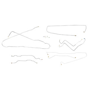 '72 Power Disc Brake Line Kit - 10 Piece OE Steel, 1/2 Ton 4WD Longbed