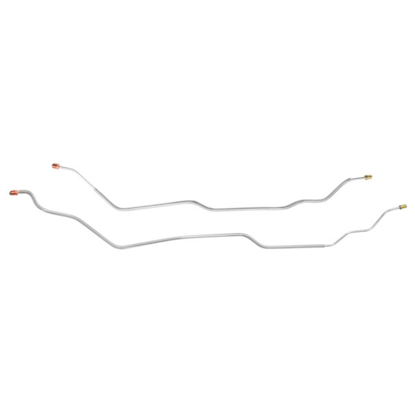 '72 Axle Brake Line Pair, Leaf Rear - OE Steel, 1/2 Ton 4WD