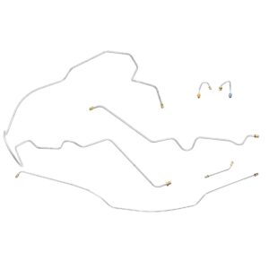 '70 Front Power Drum Brake Line Kit - 6 Piece OE Steel, 1/2-3/4 Ton 2WD