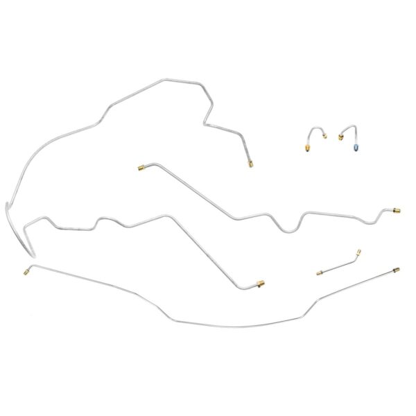 '70 Front Power Drum Brake Line Kit - 6 Piece OE Steel, 1/2-3/4 Ton 2WD