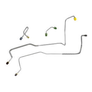 '71-'72 Manual Disc M/C Brake Line Kit - 4 Piece Stainless Steel, 1/2 Ton 2WD