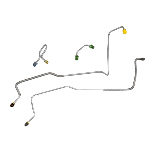 '71-'72 Manual Disc M/C Brake Line Kit - 4 Piece OE Steel, 1/2 Ton 2WD