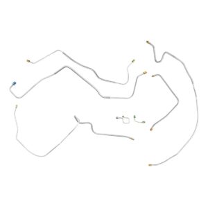 '71 Front Power Disc Brake Line Kit - 7 Piece OE Steel, 1/2 Ton 2WD